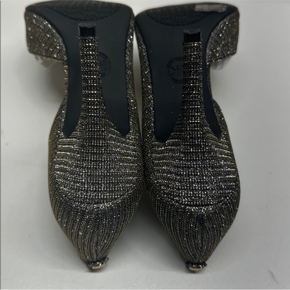 Michael Kors Nathalie Heels High Heel Shoes Pointed Toe Glitter Metallic 9.5 - Picture 6 of 10